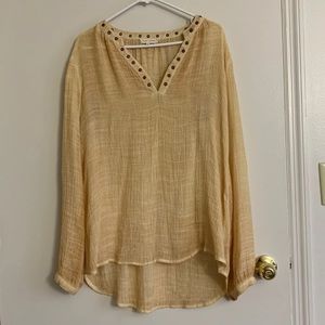 Gilded intent yellow blouse